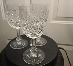 Vintage Baccarat Colbert Crystal Goblet Glass Set Of 3